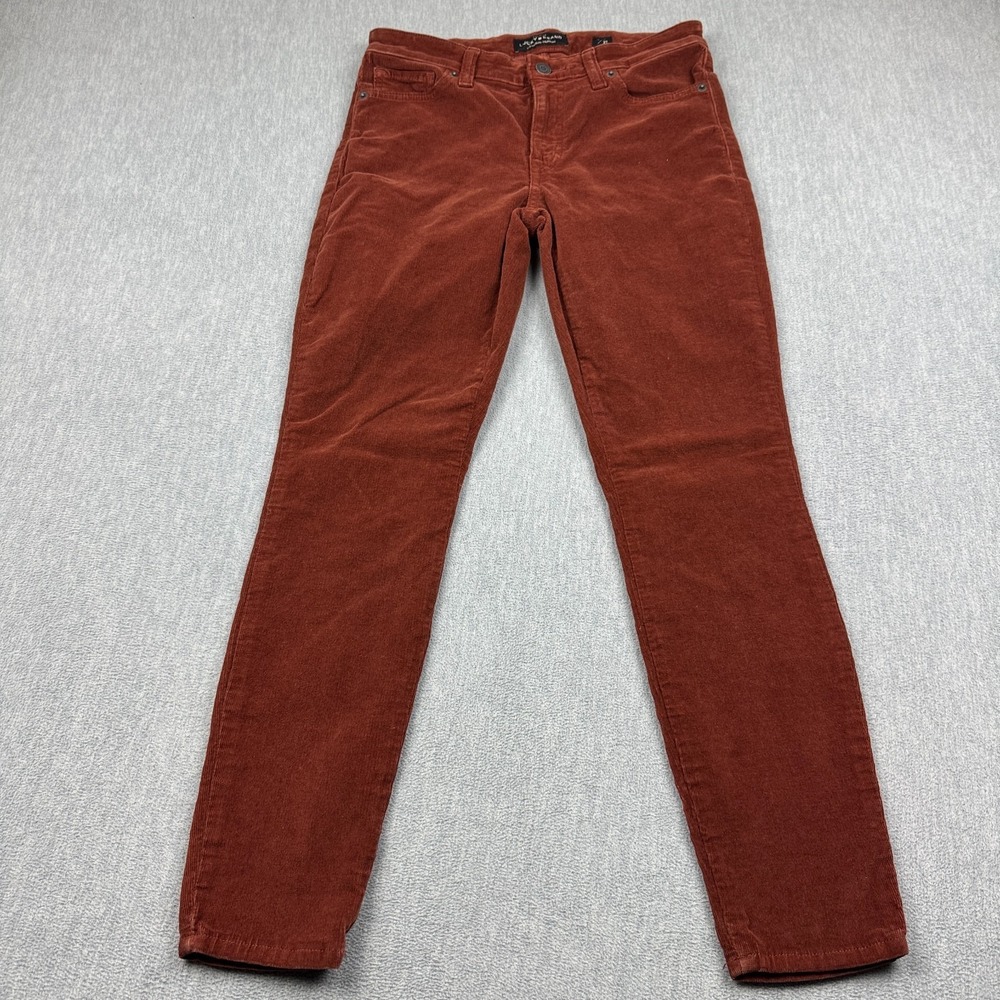 Lucky‎ Brand Pants Women 4/27 Fits 28x28 Rust Orange Ava Skinny Corduroy Stretch